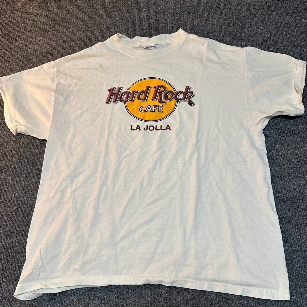 Vintage Hard Rock Cafe La Jolla HRC Men's White Short Sleeve T-Shirt XL